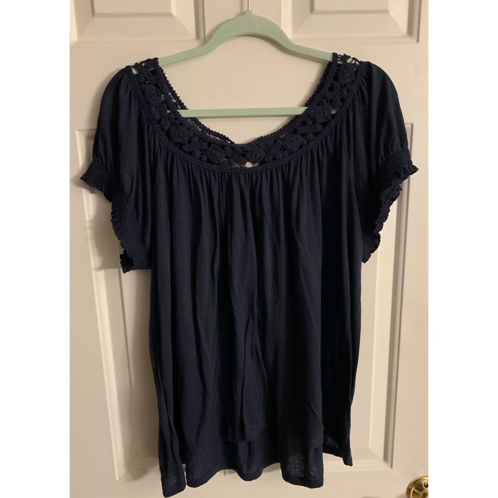 Carolyn Taylor Navy Blouse